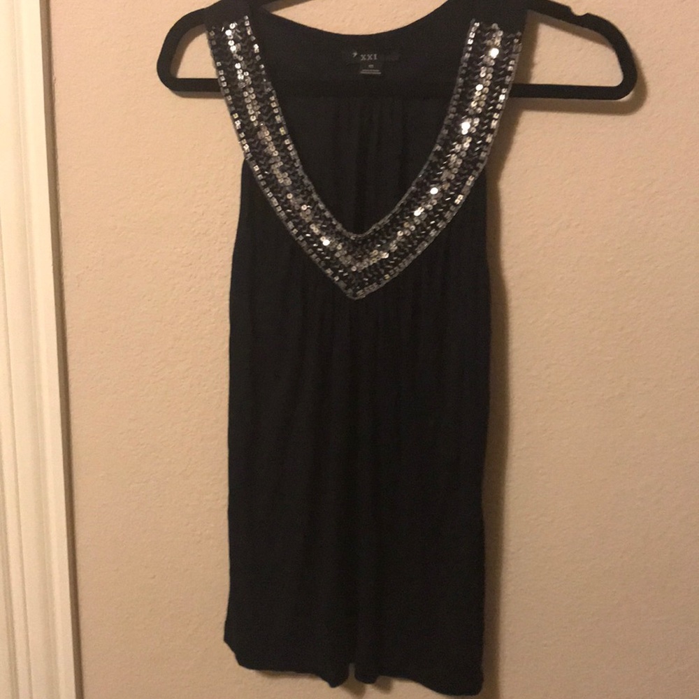 Black Sequin Top Forever 21